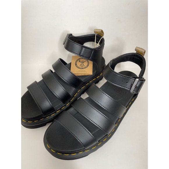 Dr Doc Martens Black Blaire Vegan Gladiator Sandals Size 38 US 7 NWT - Picture 4 of 7